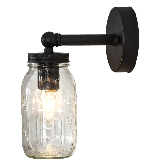 4.5"W Mason Jar Wall Sconce