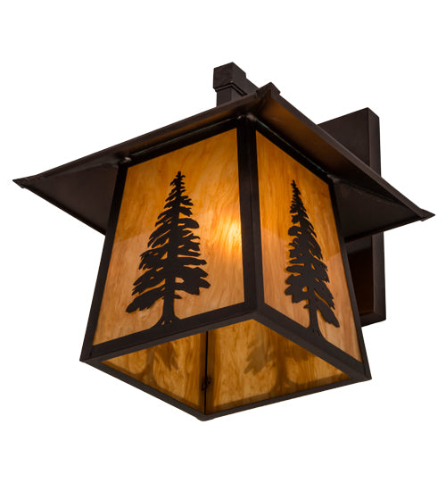 12"W Stillwater Tall Pine Straight Arm Wall Sconce