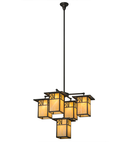 32"W Hyde Park Sprig 5 Lt Chandelier