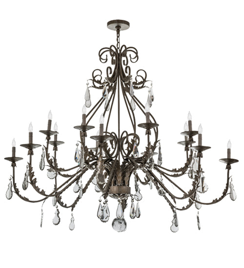 60"W French Elegance 16 Lt Chandelier