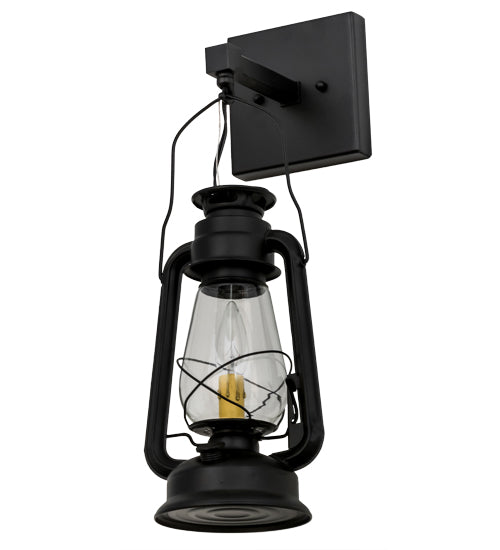 7" Wide Miners Lantern Wall Sconce