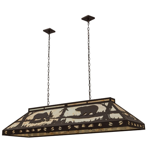 61"L Moose & Black Bear Oblong Pendant