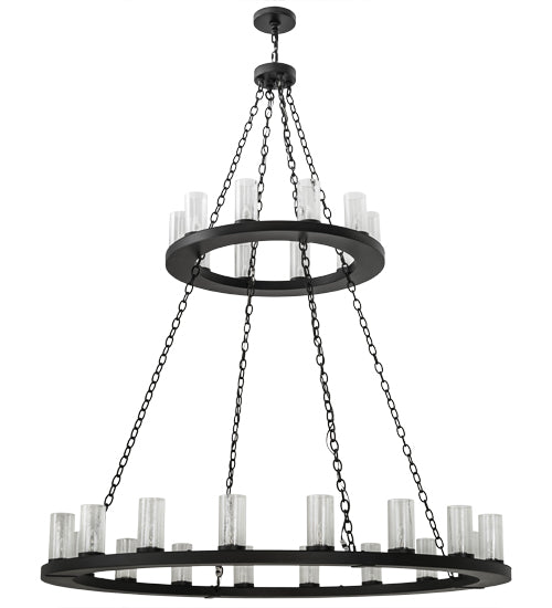 60" Wide Loxley 28 Light Two Tier Chandelier