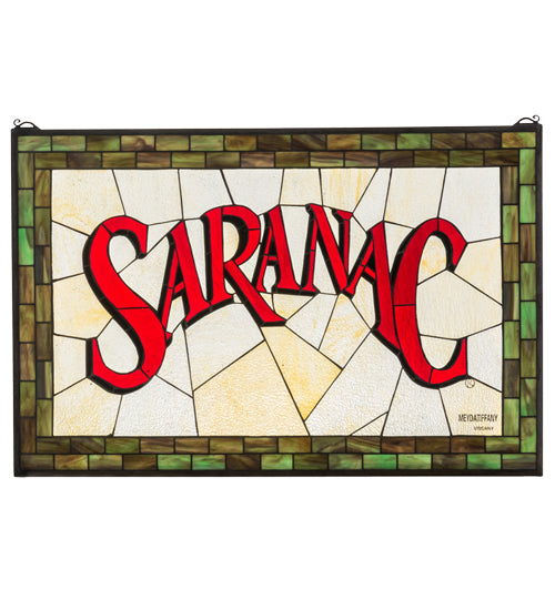 32"W X 21"H Saranac Stained Glass Window