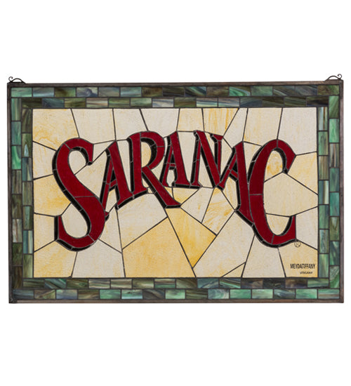 32"W X 21"H Saranac Stained Glass Window