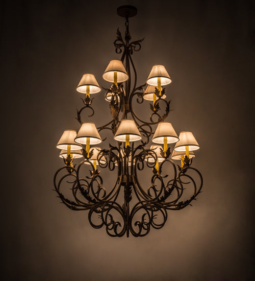 46"W Alexandria 15 Lt Chandelier