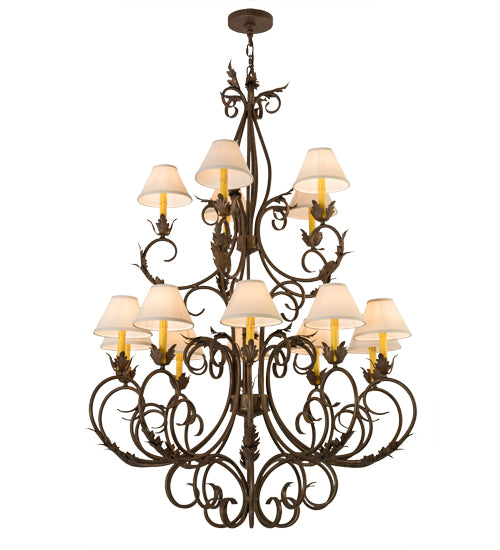 46"W Alexandria 15 Lt Chandelier