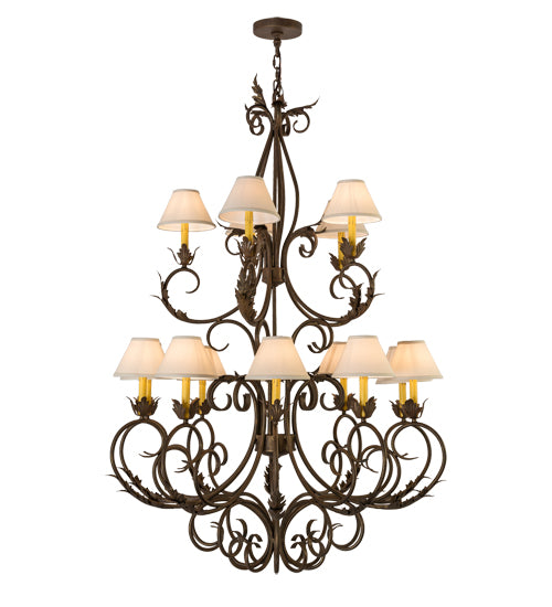 46"W Alexandria 15 Lt Chandelier