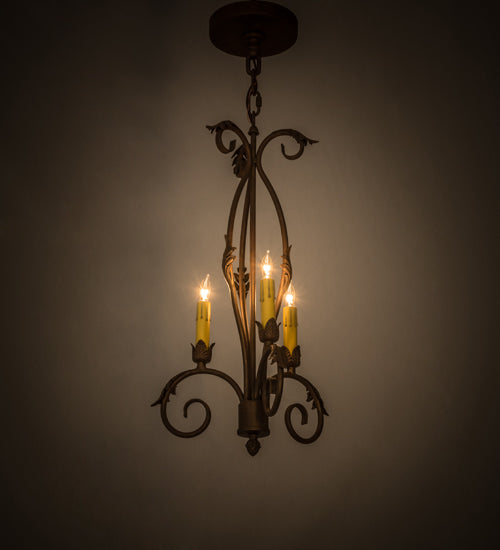 12"W Alexandria 3 Lt Chandelier