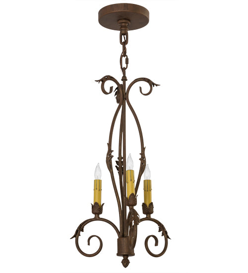 12"W Alexandria 3 Lt Chandelier