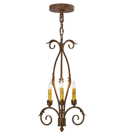 12"W Alexandria 3 Lt Chandelier