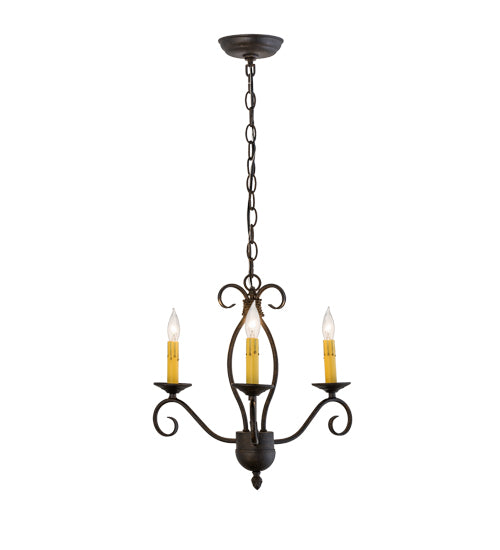 18"W Sienna 3 Lt Chandelier