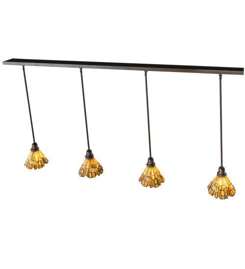 74"L Delta Jadestone 4 Lt Island Pendant