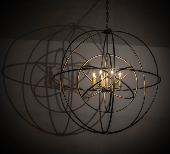 43" Wide Atom Enerjisi 8 Light Chandelier