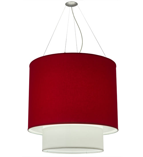 34"W Cilindro Two Tier Textrene Pendant