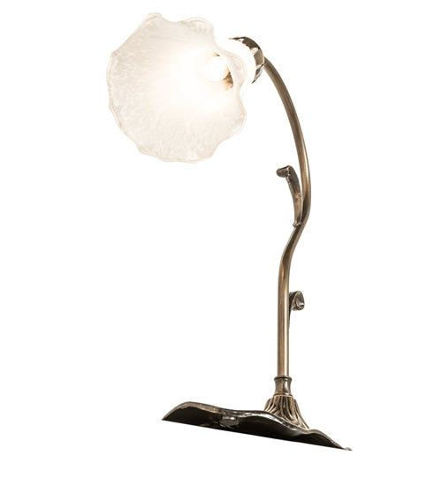 15" High White Tiffany Pond Lily Accent Lamp