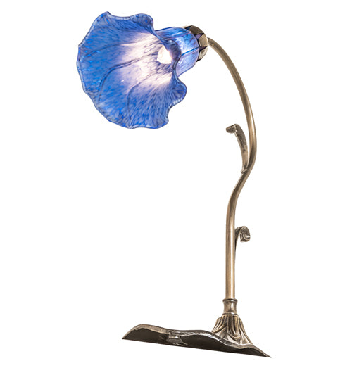 15" High Blue Tiffany Pond Lily Accent Lamp