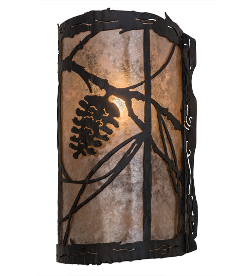 8" Wide Whispering Pines Right Wall Sconce