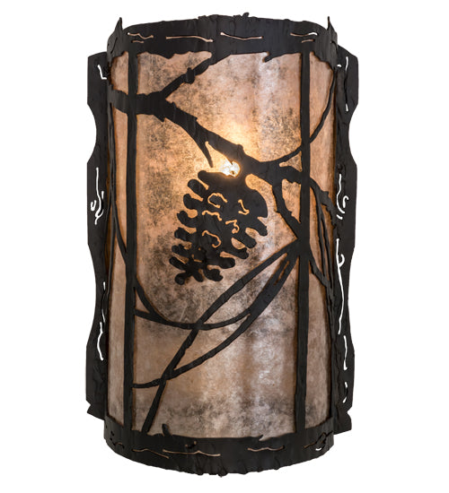 8" Wide Whispering Pines Right Wall Sconce