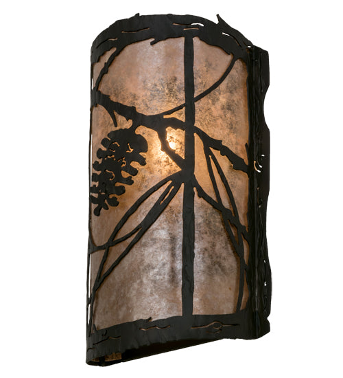 8" Wide Whispering Pines Right Wall Sconce