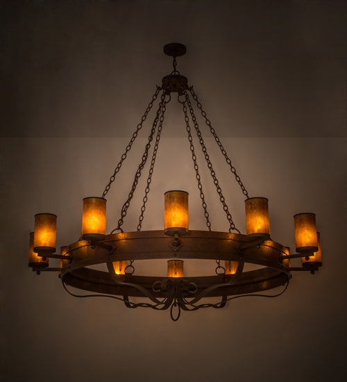 72"W Parnella 12 Lt Chandelier