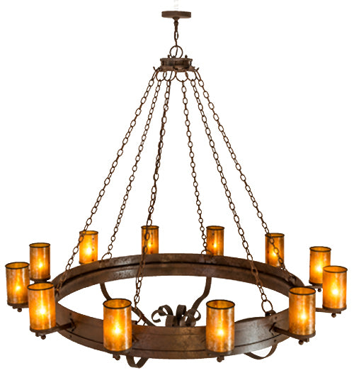 72"W Parnella 12 Lt Chandelier