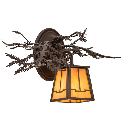 16"W Pine Branch Valley View Left Wall Sconce