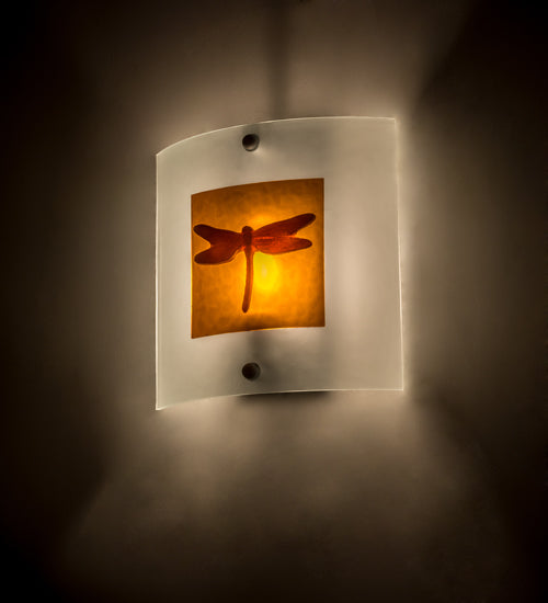 11"W Metro Fusion Dragonfly Wall Sconce