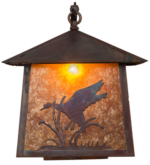 16"W Stillwater Ducks In Flight Curved Arm Wall Sconce