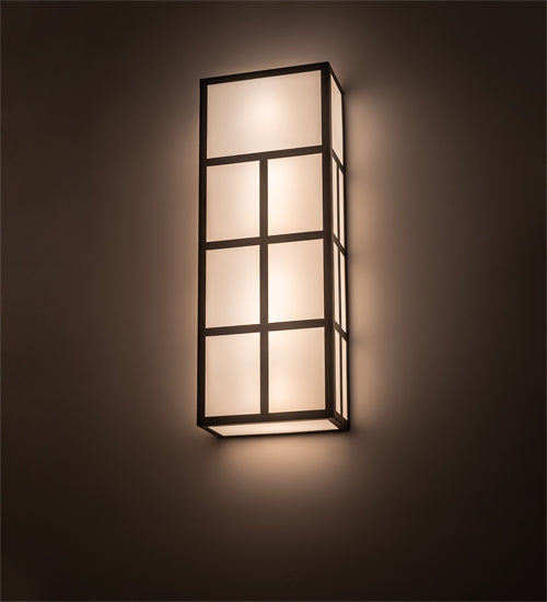 12" Wide Quadrato Helsinki Wall Sconce