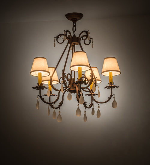 25"W Chantilly 5 Lt Chandelier