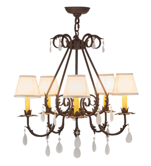 25"W Chantilly 5 Lt Chandelier