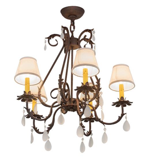 25"W Chantilly 5 Lt Chandelier