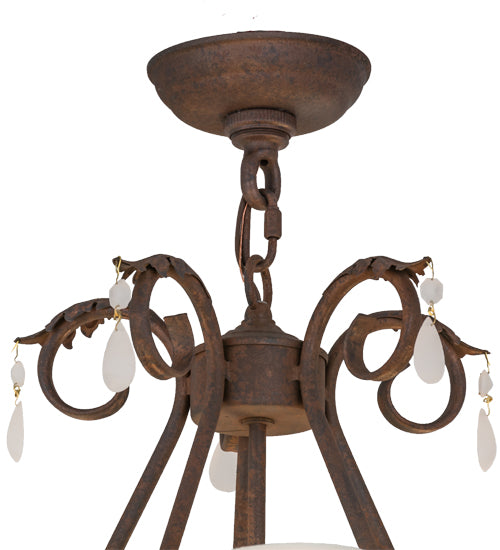 25"W Chantilly 5 Lt Chandelier