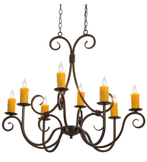 36"L Clifton 8 Lt Oblong Chandelier