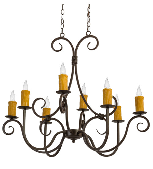 36"L Clifton 8 Lt Oblong Chandelier