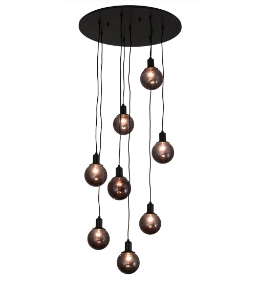 28" Wide Bola 8 Light Cascading Pendant