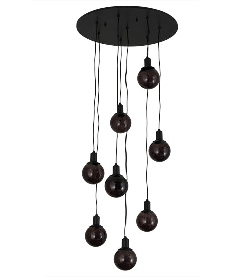 28" Wide Bola 8 Light Cascading Pendant