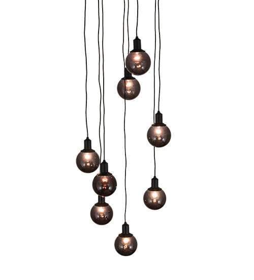 28" Wide Bola 8 Light Cascading Pendant