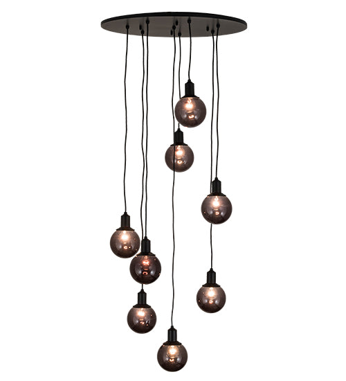 28" Wide Bola 8 Light Cascading Pendant