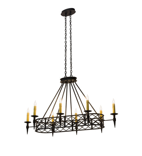 55" Long Topridge 8 Lt Chandelier