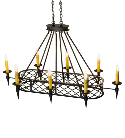 55" Long Topridge 8 Lt Chandelier