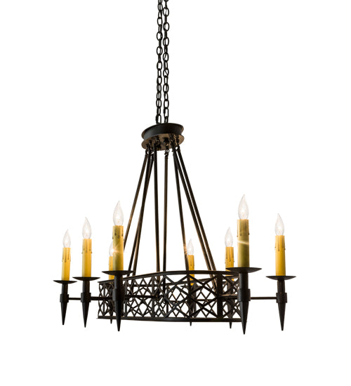 55" Long Topridge 8 Lt Chandelier