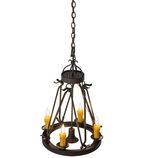 18"W Lakeshore 4 Lt W/Downlight Chandelier