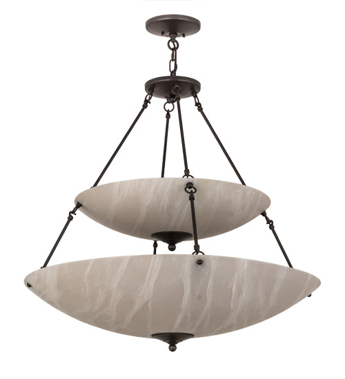 36" Wide Cypola 2 Tier Inverted Pendant