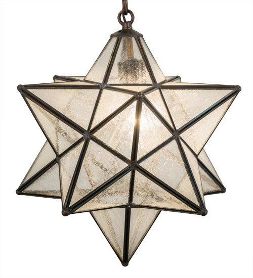 30"W Moravian Star 5 Lt Chandelier