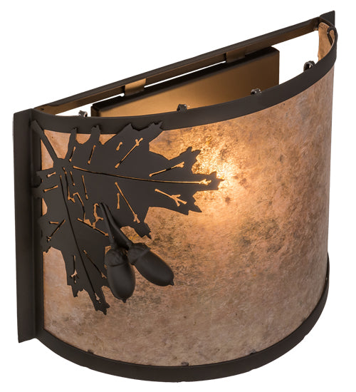 12"W Oak Leaf & Acorn Wall Sconce