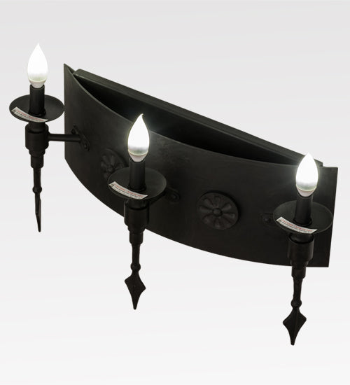 24"W Warwick 3 Lt Wall Sconce