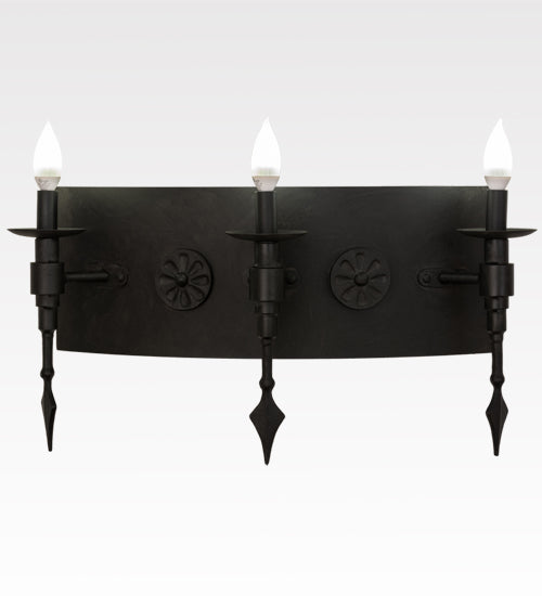 24"W Warwick 3 Lt Wall Sconce