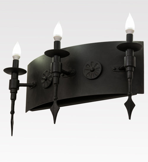 24"W Warwick 3 Lt Wall Sconce